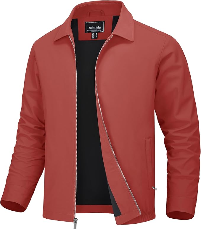 MAGNIVIT Men's Lightweight Jackets Light Windbreaker Full Zip Up Stylish Golf Coat Business Work Casual Dress - Image 4