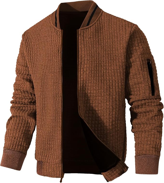 Mens Lightweight Jacket Casual Bomber Jacket Varsity Coat - Image 2