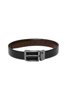Men Black & Brown Reversible Leather Belt
