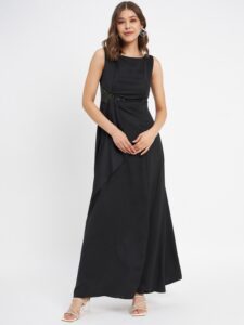Round Neck Sleeveless Maxi Dress
